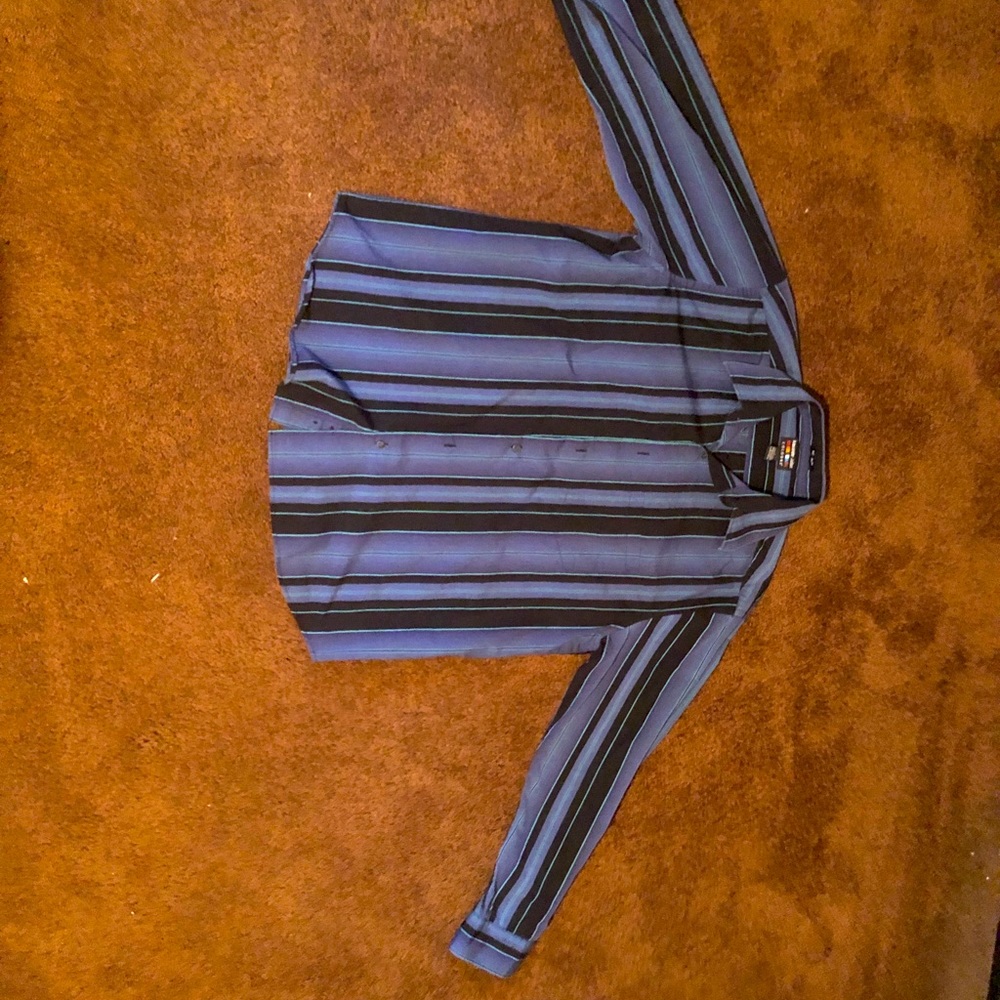 Blue Stripped dress shirt, generic mens large